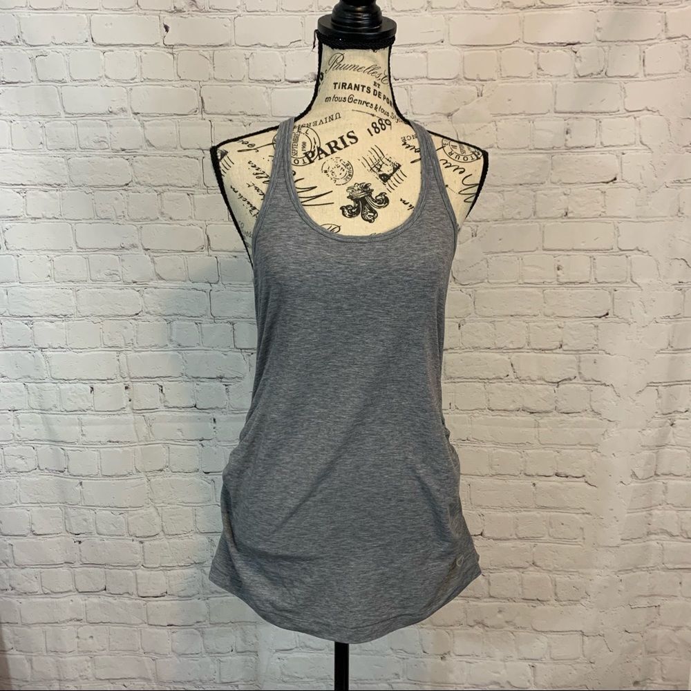 Maternity GapFit Breathe Racerback Tank Top Gray size XS
